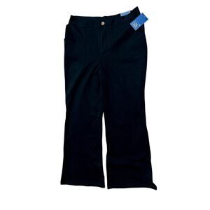 Lark + Grey 1XL Black Stretch Trousers – Lightweight Sleek Office Pants – NWT